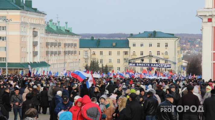На митинг в честь присоединения Крыма пришло 10 тысяч жителей Саранска