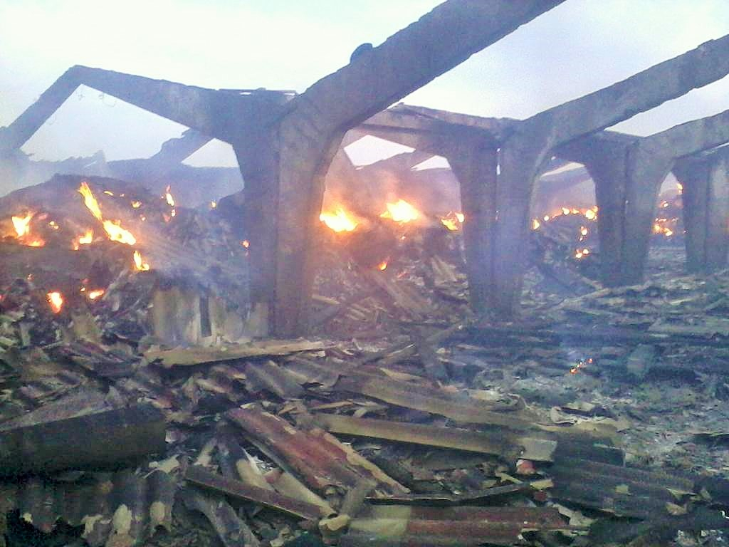 Крупный пожар в Мордовии: сгорел склад с сеном (фото)