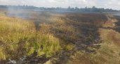 В Торбеевском районе рядом с селом Лопатино сгорела сухая трава
