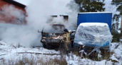 В Зубовой Поляне сгорели два грузовых автомобиля