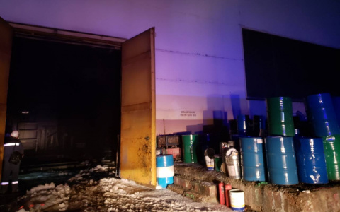 В Мордовии на территории «Рузхиммаша» произошел пожар