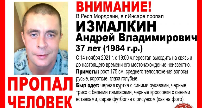 В Мордовии ищут пропавшего без вести Андрея Измалкина