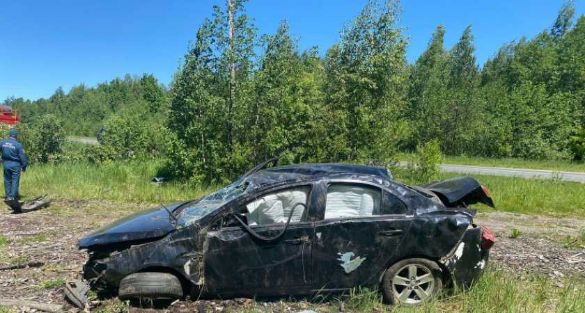 В Мордовии перевернулась иномарка: водитель погиб