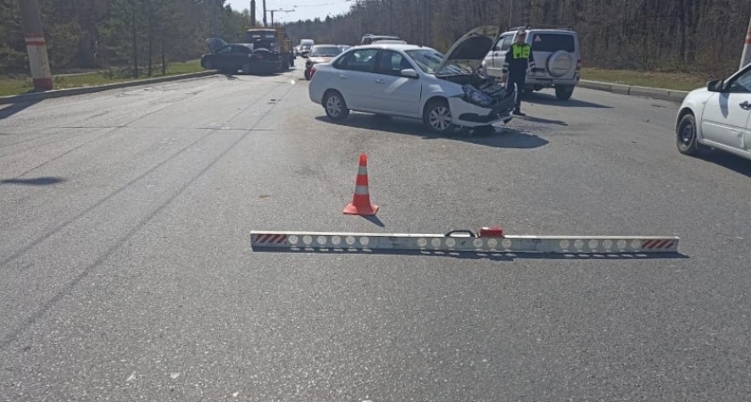 В Саранске недалеко от автовокзала столкнулись четыре автомобиля
