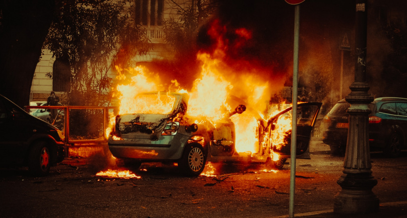 В Мордовии 13 августа сгорела Geely