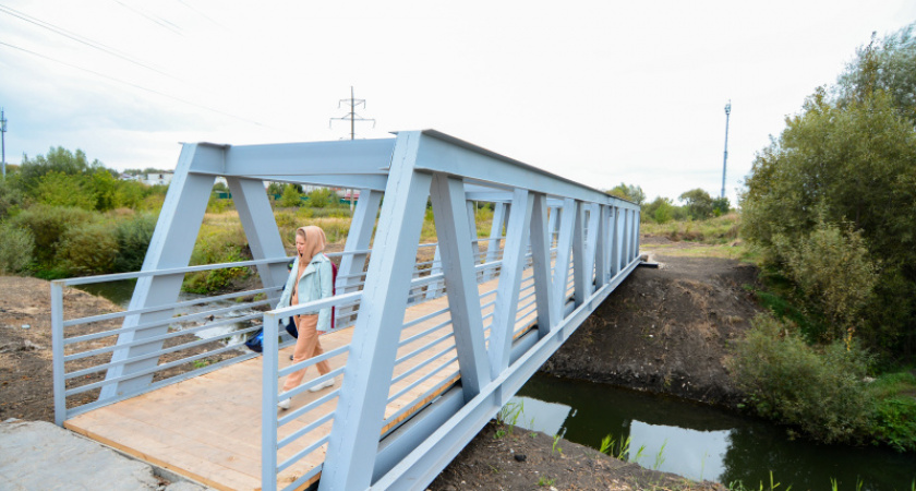 В Саранске возвели пешеходный мост через реку Тавла