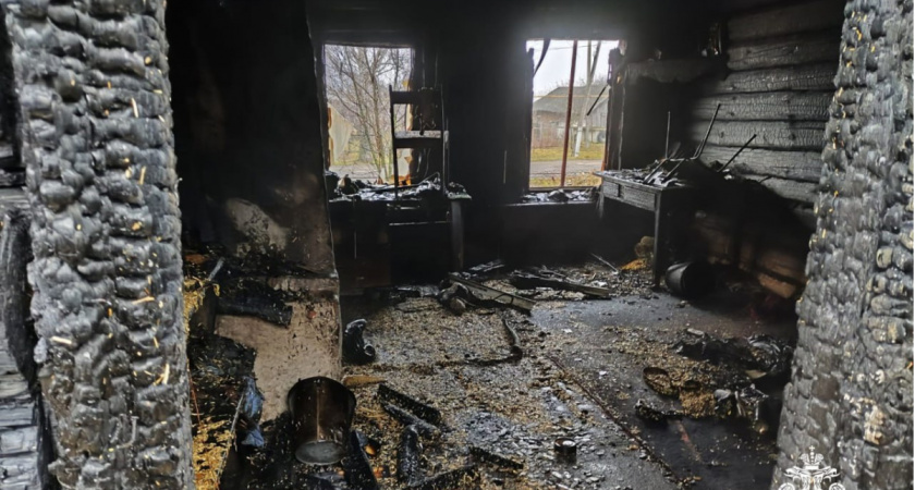 15 ноября в Дубенском районе Мордовии сгорел дом