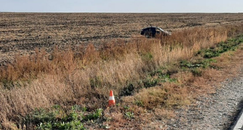 В Мордовии опрокинулась «Лада Гранта»