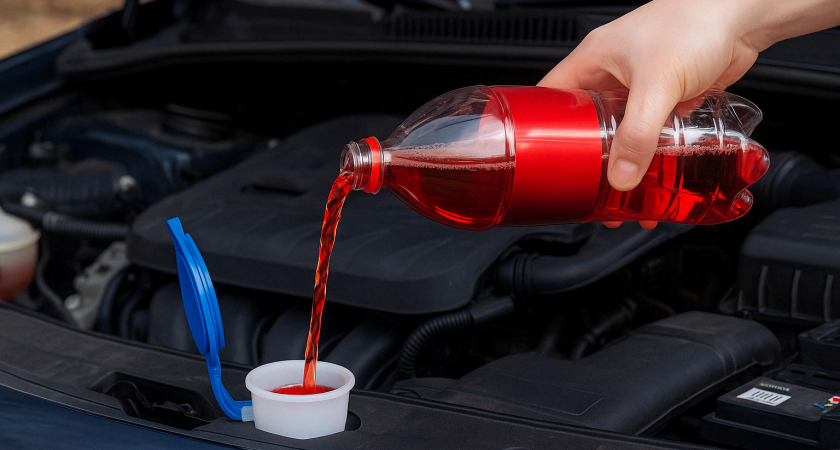 Заливаю газировку в бачок омывателя каждую весну - заметный эффект на форсунки