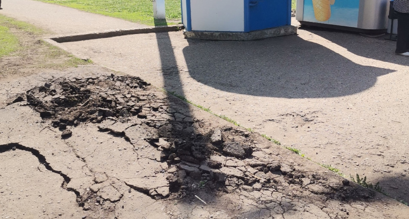 Жители Саранска пожаловались на порчу газона и асфальта