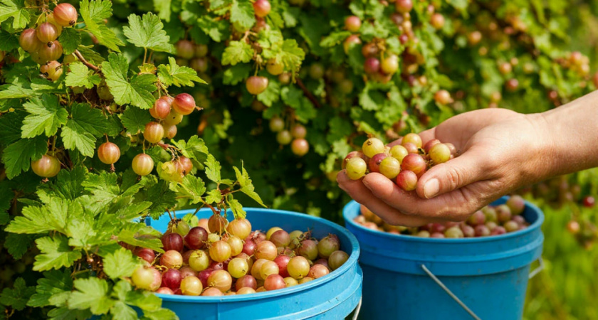 В мае крыжовнику — первым делом: 7 шт. в воду — и ягод нарастет тьма, будут крупнее винограда и слаще меда