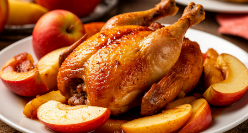 Сложил все в сковородку и добавил яблоко: с такой ленивой курицей справится даже мужик - идеальная вкуснятина для ленивых