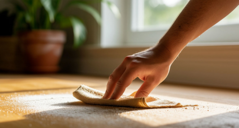 Окно открыто весь день, а дома ни единой пылинки - 2 капли на тряпку и натираем мебель