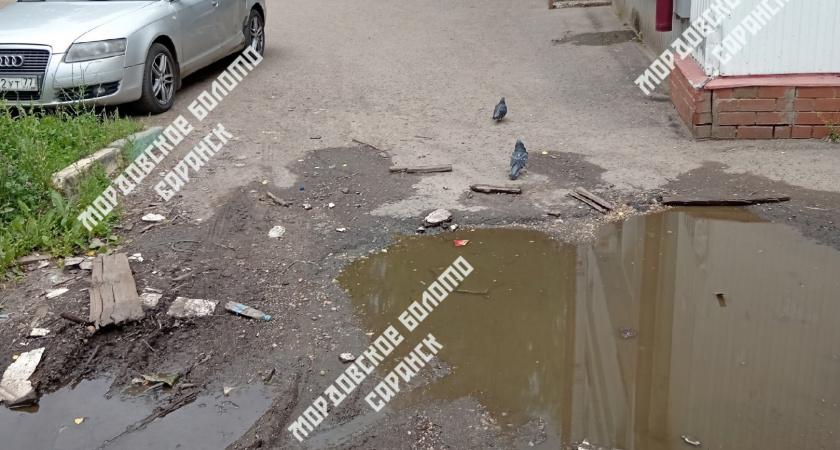 Жители Саранска пожаловались на многолетние лужи во дворах