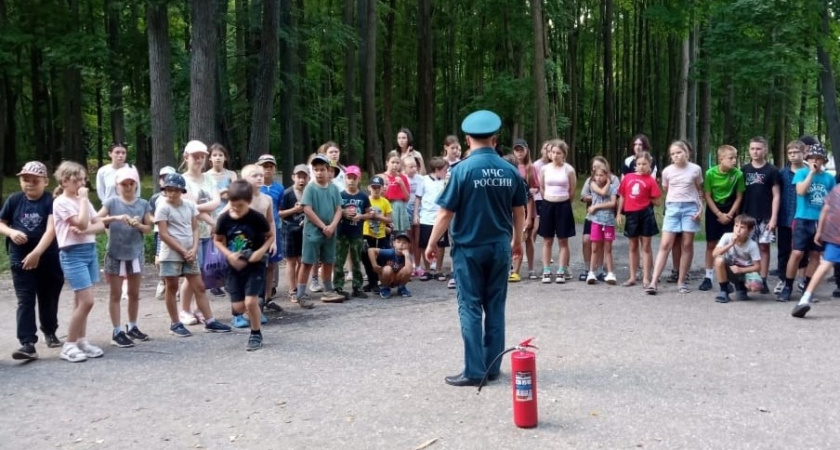 В детском лагере Иссинского района прошло занятие по пожарной безопасности