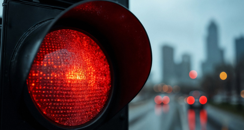 В ГАИ четко пояснили: что делать, если загорелся красный свет, а водитель уже пересек стоп-линию