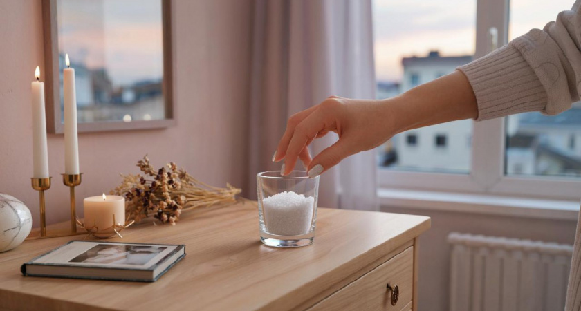 Для чего ставить стаканчик с солью в спальне и других комнатах