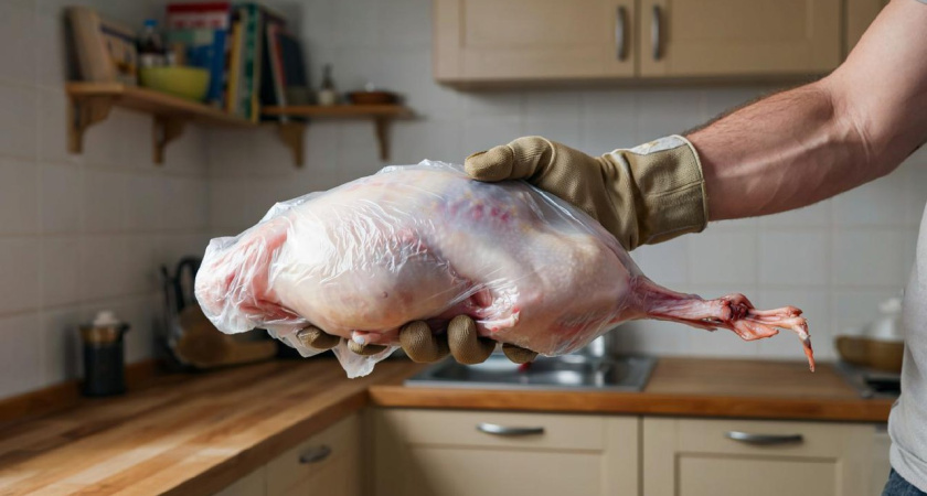 Утка дешевле курицы. Это странно. Купил в соцмагазине. Расскажу, как с ней поступил и почему такая цена