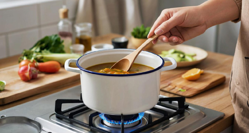 Как спасти пересоленный суп за минуту: просто киньте в бульон этот копеечный продукт 