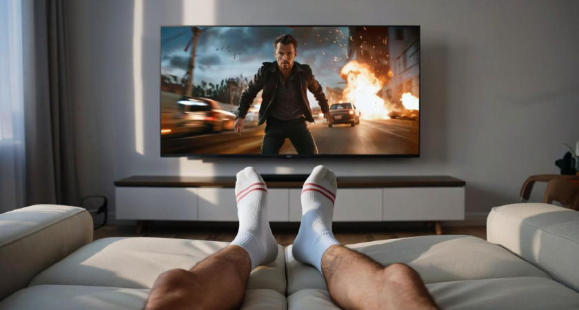 Ни сантиметром ближе: вот на каком расстоянии диван должен стоять от телевизора  - зрение не сядет до старости