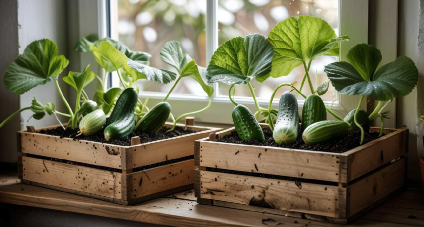 Чудо-грядка на подоконнике кормит семью всю зиму: хрустящие огурчики вкуснее, чем из теплицы