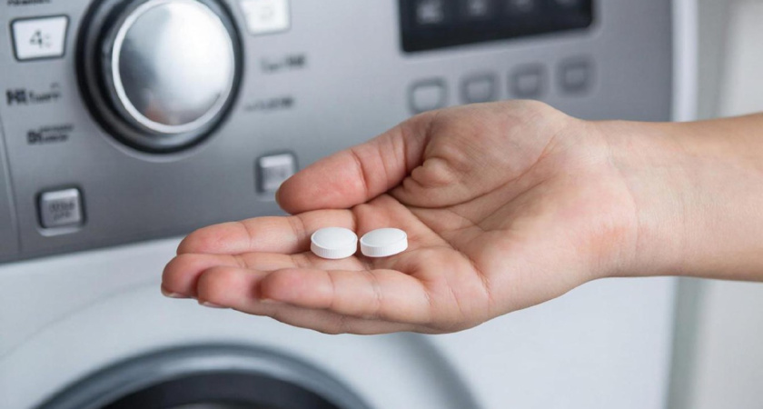 2 таблетки прямо в барабан и запускаю стирку: белые вещи обновятся ослепят чистотой - аптечный клад для старого белья