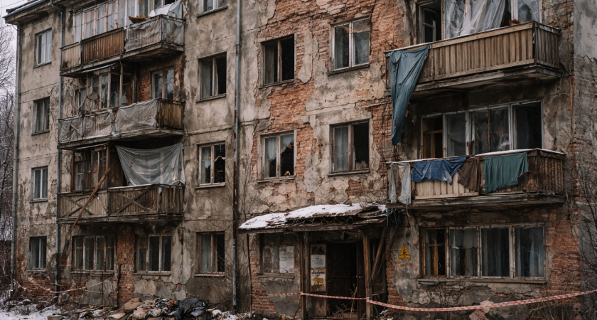 «Ждите до 2030-го»: жители Мордовии жалуются на аварийный дом с протекающей крышей и трещинами