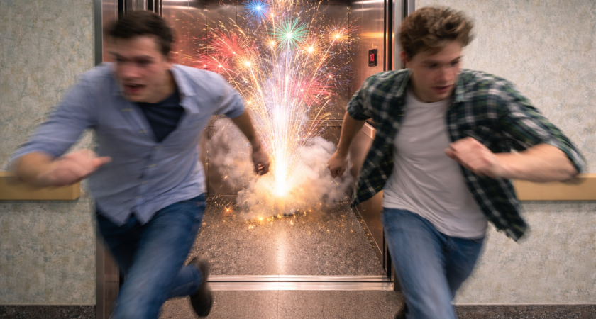 Игры с огнём: в Саранске пиротехнику взорвали в лифте жилого дома