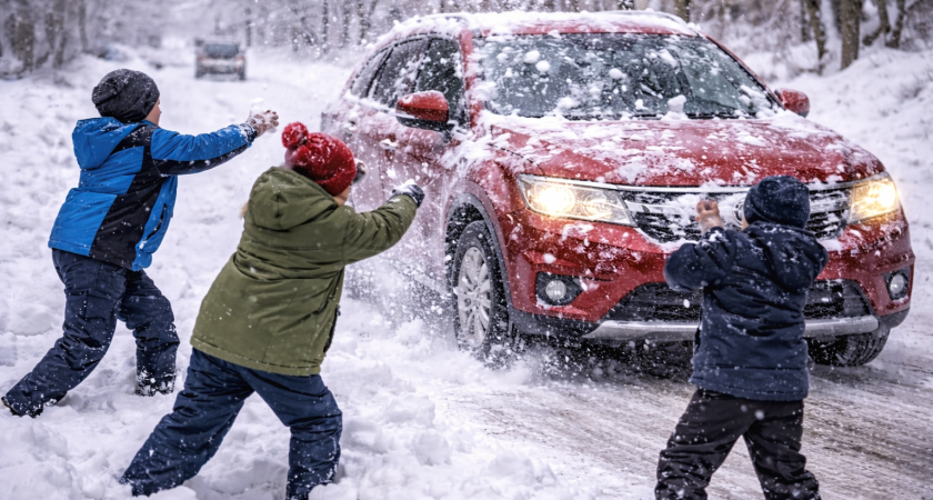 Дети кидали снежки в проезжающие машины: конфликт во дворе ЖК «Ветеран» в Саранске