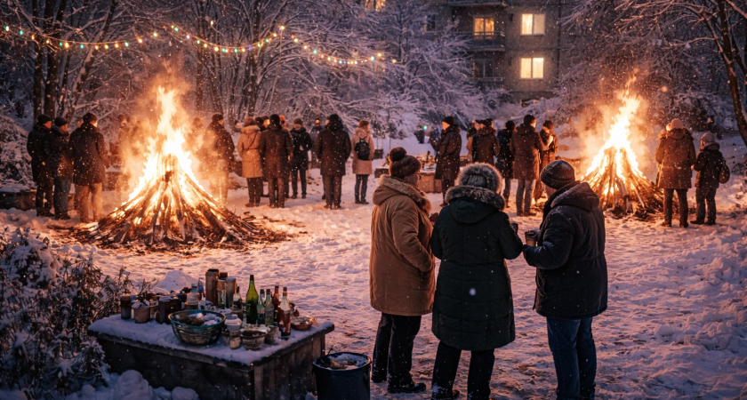 В Саранске костры в честь Старого Нового года вызвали скандал