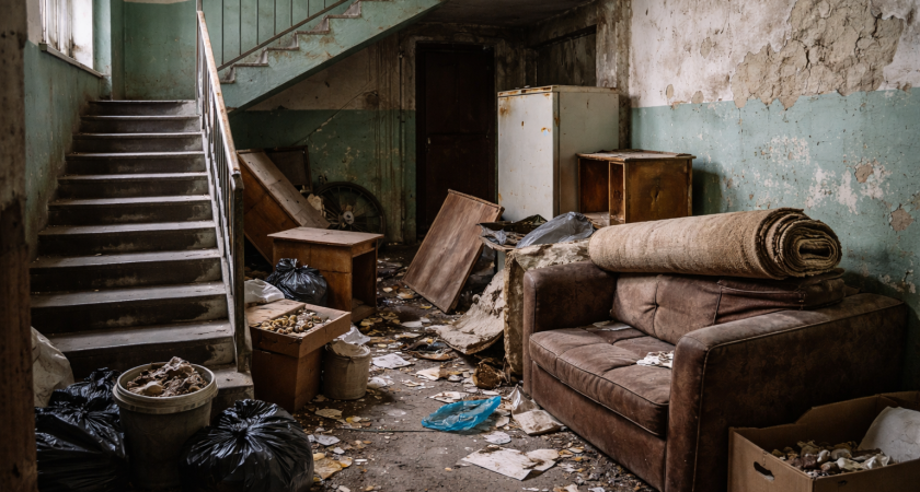 «Три года склад в подъезде» — в Саранске жалуются на захламлённый этаж