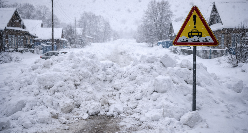 «Скорая не смогла проехать» — в Мордовии деревню отрезало снегом
