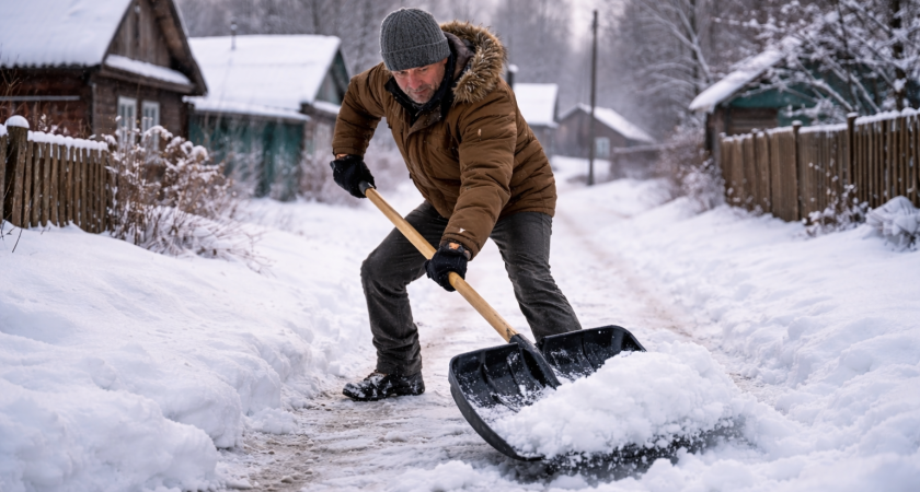 Житель Мордовии бесплатно очистил улицу от снега, а соседи написали на него донос