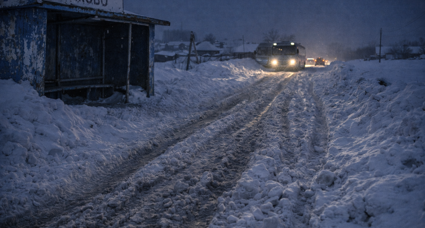 Жители Мордовии жалуются на нечищеные дороги и полное отсутствие освещения