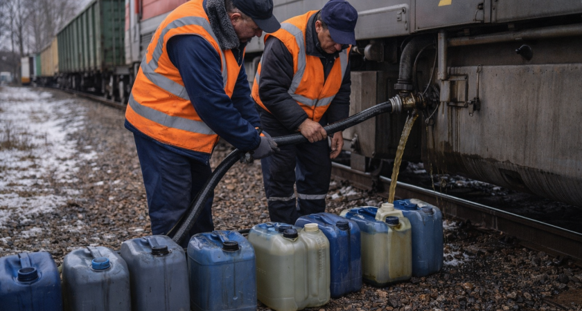 Два работника железной дороги попались на краже топлива с тепловоза в Мордовии