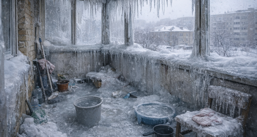 В Саранске в мороз массово текут крыши: жители жалуются на потопы