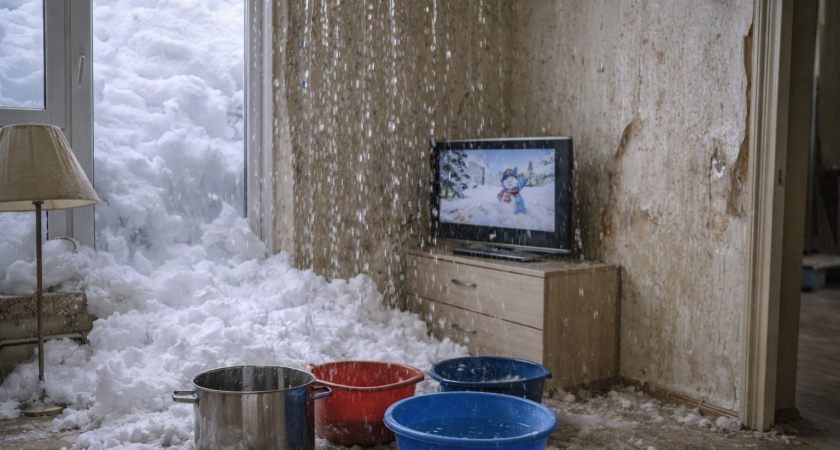 В Саранске жильцы нескольких домов сообщили о протечках крыш