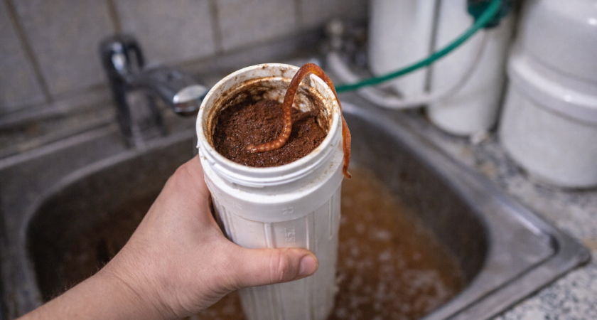 В Саранске в воде из-под крана нашли червя