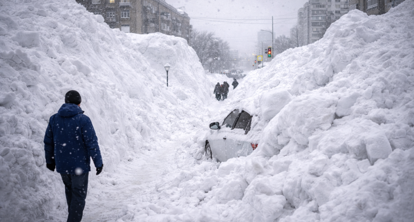 В Саранске был зафиксирован рекорд по высоте снежного покрова