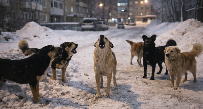 «Сутками вой и лай»: жители Саранска пожаловались на стаю собак