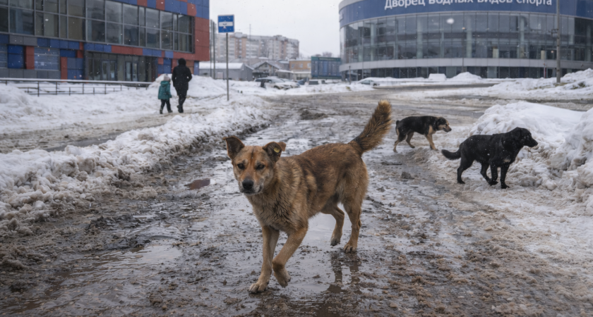 «Ждём, когда кого-то укусят?» у стадиона «Старт» в Саранске заметили стаю бродячих собак