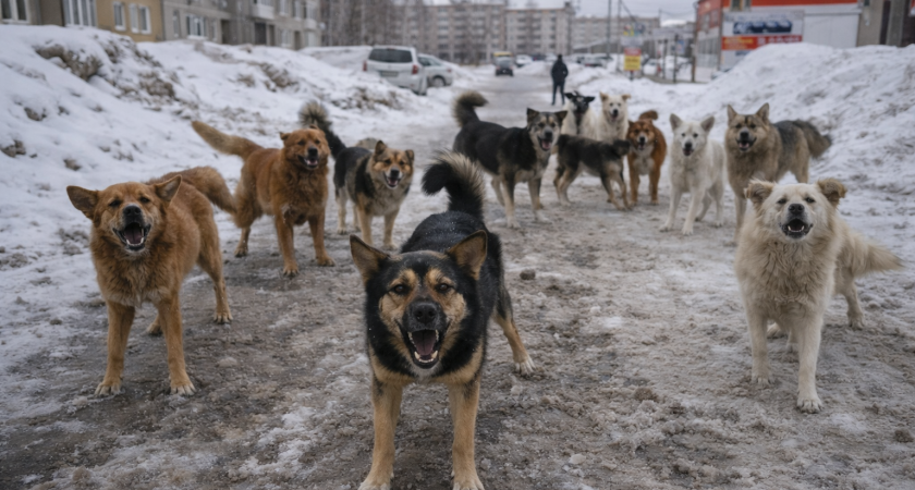 Жители Рузаевки пожаловались на стаю агрессивных собак в микрорайоне Кирзавод