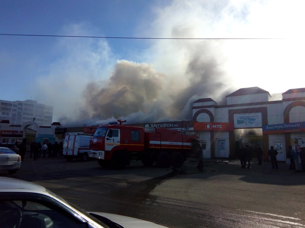 В Саранске произошел пожар на Заречном рынке