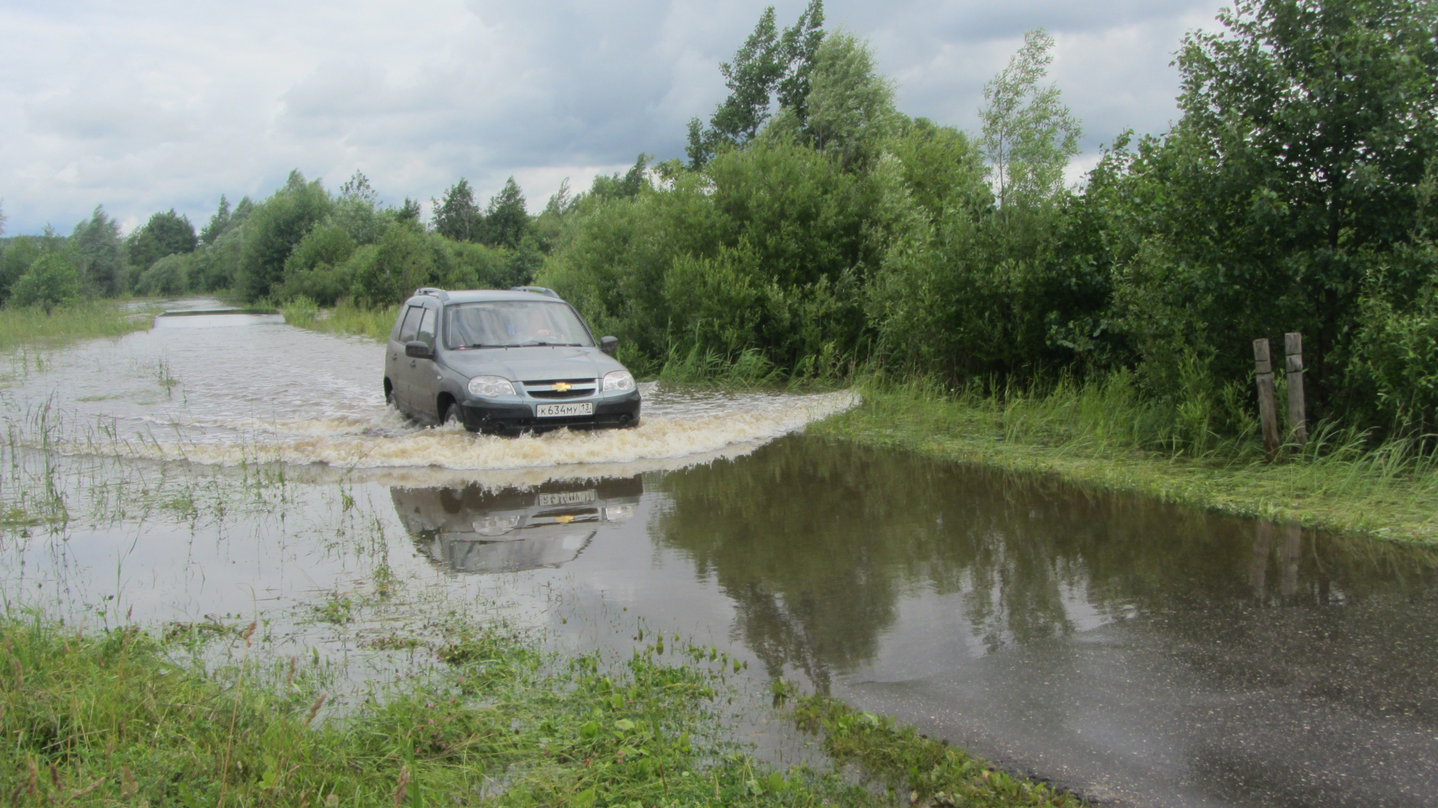 В Мордовии из-за дождей затопило дороги, мосты и приусадебные участки