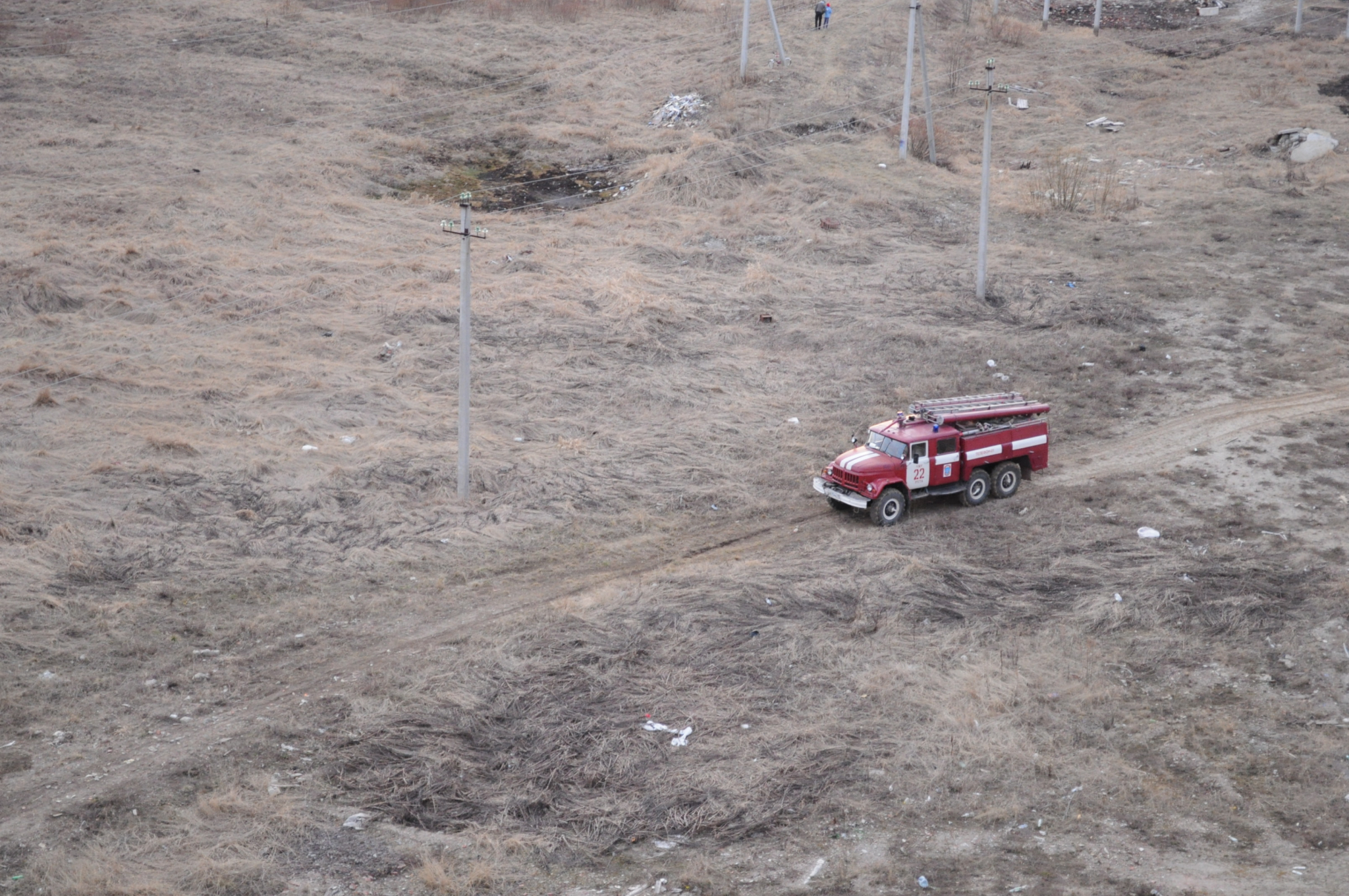 В Мордовии загорелись автомобиль и сухая трава