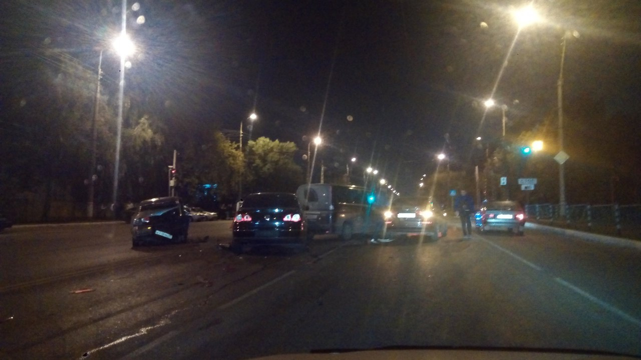 ДТП в центре Саранска: столкнулись четыре автомобиля