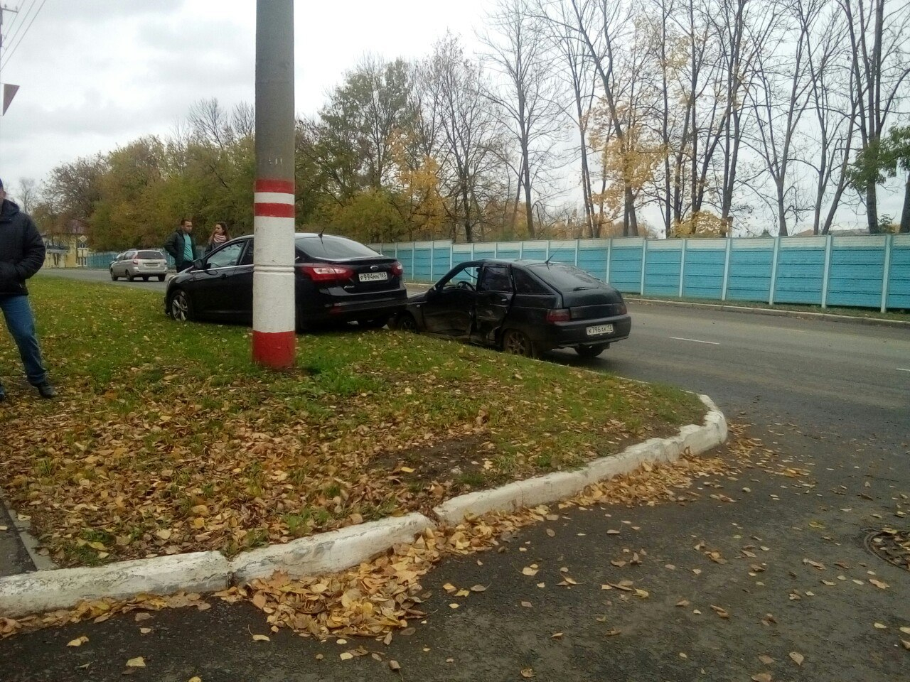 В центре Саранска два автомобиля не поделили дорогу