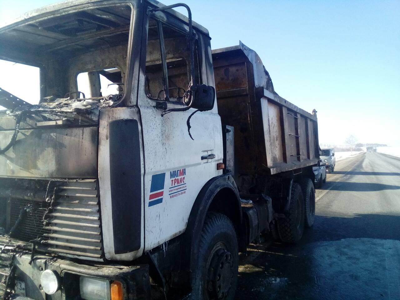 В Мордовии на ходу загорелся грузовик