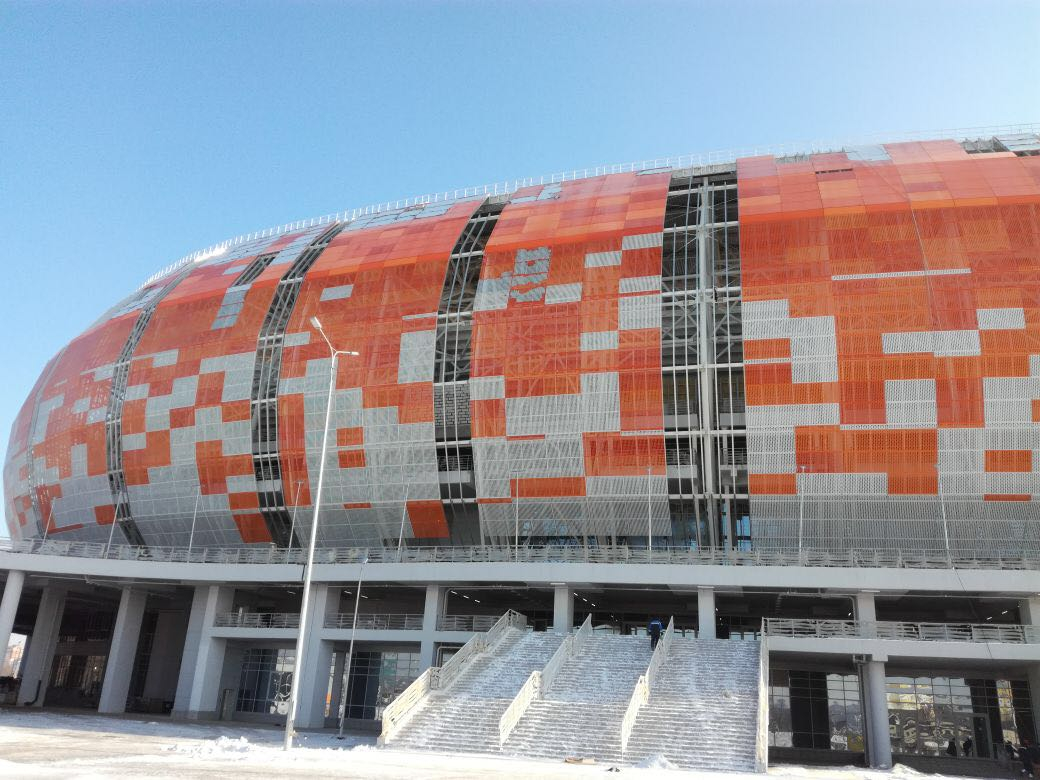 На стадионе «Мордовия Арена» завершили монтаж кровли 