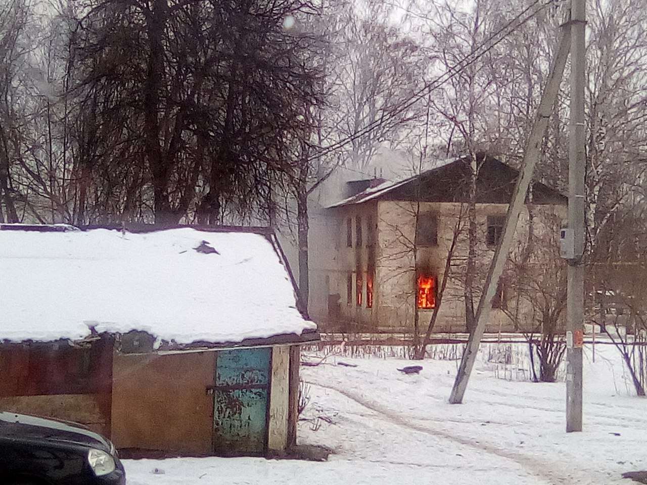 В саранском поселке ТЭЦ-2 горел двухэтажный дом